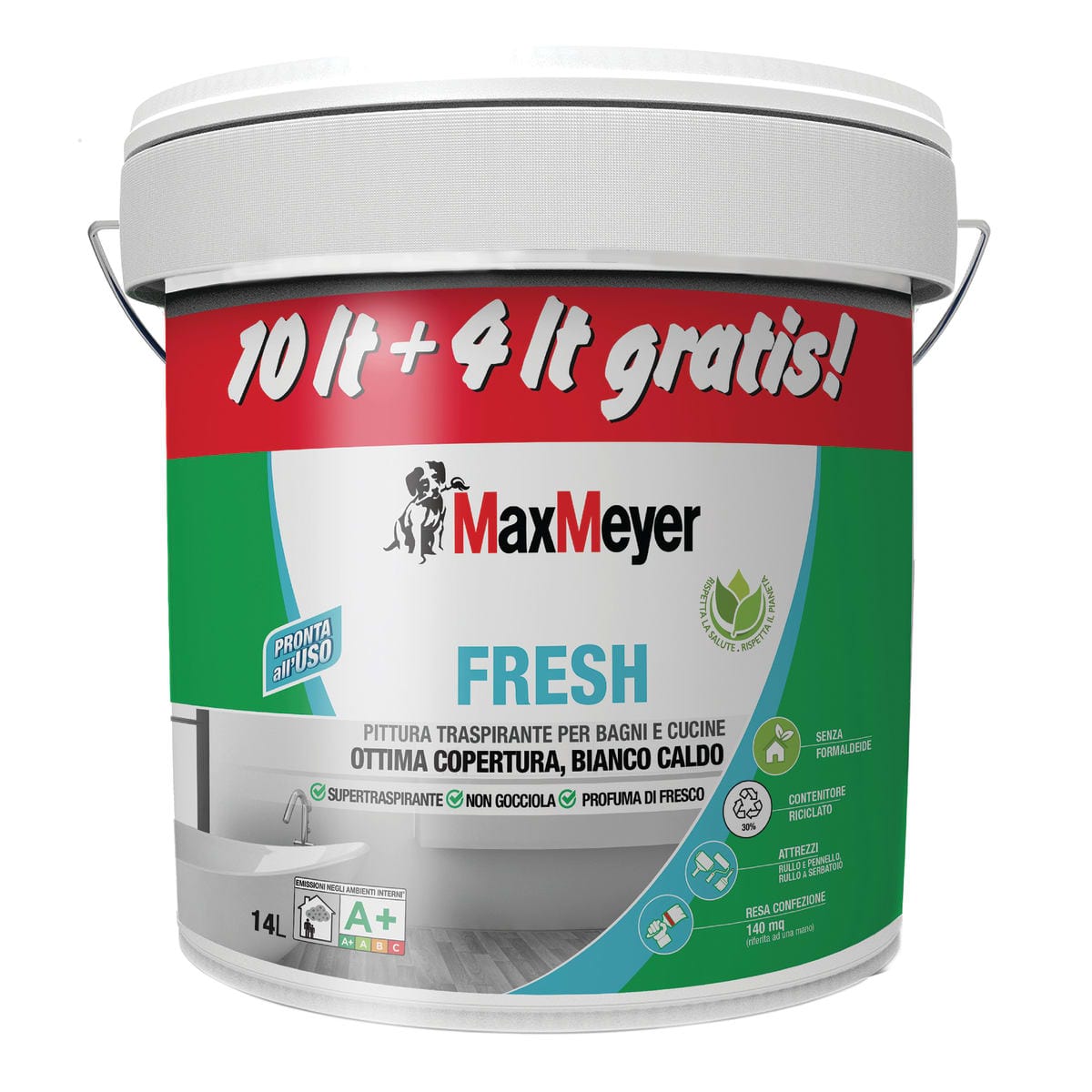 Bricocenter FRESH BREATHABLE WHITE PAINT 14LT