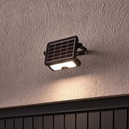 SOLAR PROJECTOR ZUZO ALUMINUM BLACK LED 44W NATURAL LIGHT WITH MOTION SENSOR IP44