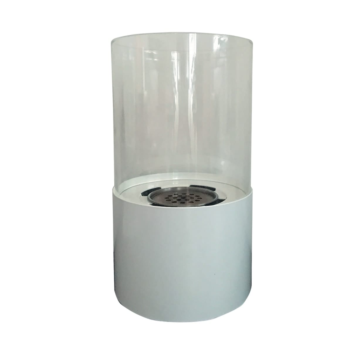 Bricocenter ROUND BIO-FIREPLACE SORRENTO WHITE DIAM. 15 H 30 CM STEEL STRUCTURE