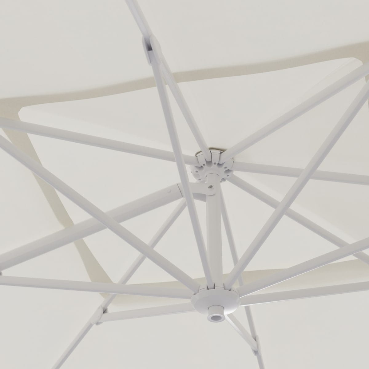 Bricocenter AURA NATERIAL Arm umbrella 290X290 white aluminum