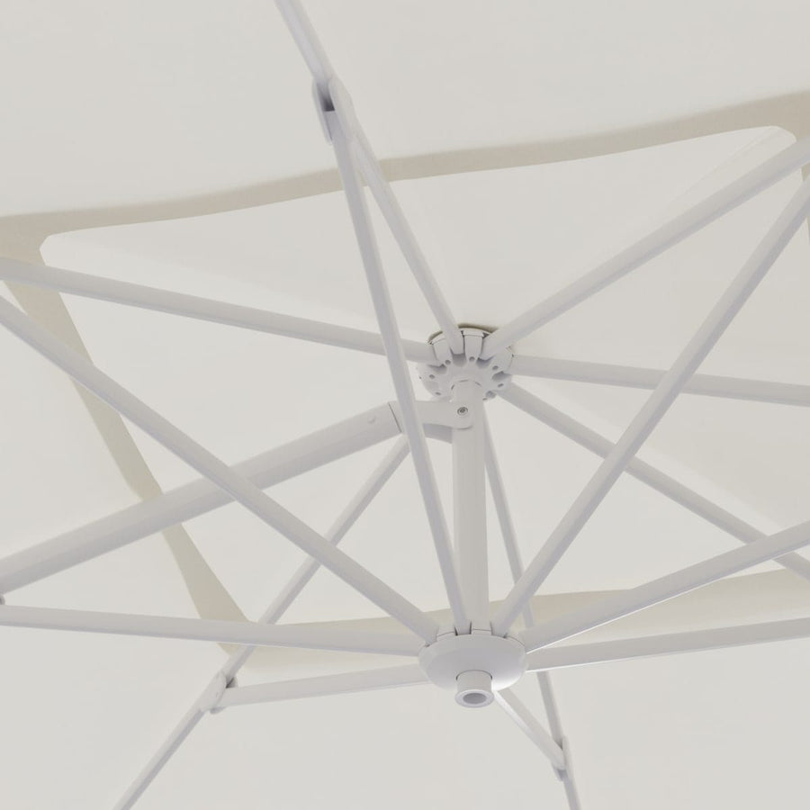 Bricocenter AURA NATERIAL Arm umbrella 290X290 white aluminum