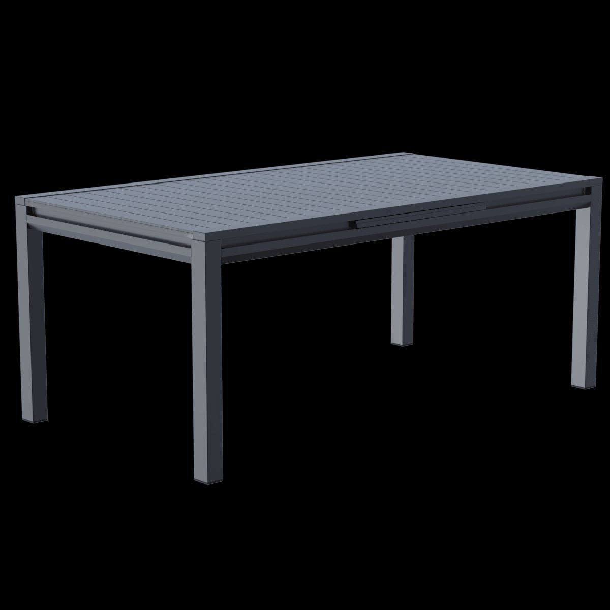 Bricocenter ODYSSEA II NATERIAL 180/240X100 ANTHRACITE EXTENDING TABLE