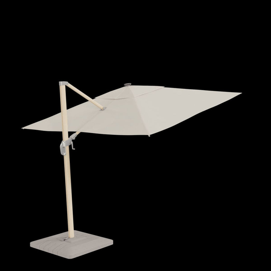 Bricocenter SONORA NATERIAL Umbrella with arms aluminum 290X290 white with led lighting