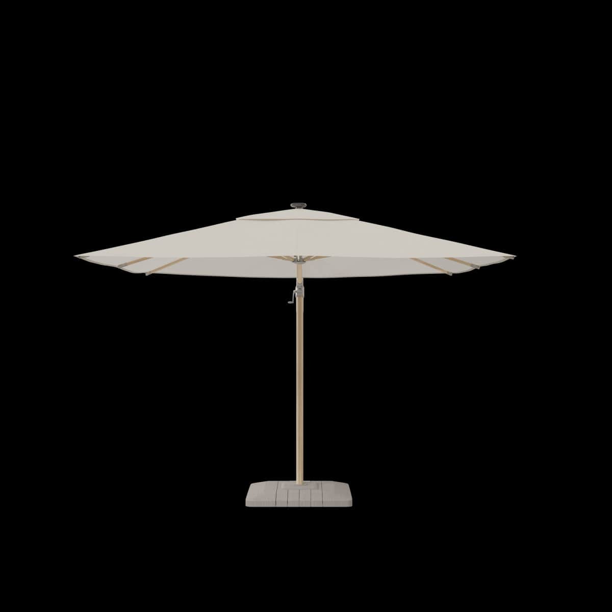 Bricocenter SONORA NATERIAL Umbrella with arms aluminum 290X290 white with led lighting