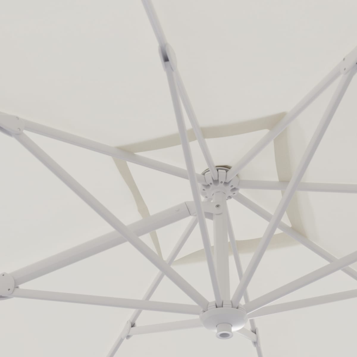 Bricocenter AURA NATERIAL Arm umbrella 290X390 white aluminum