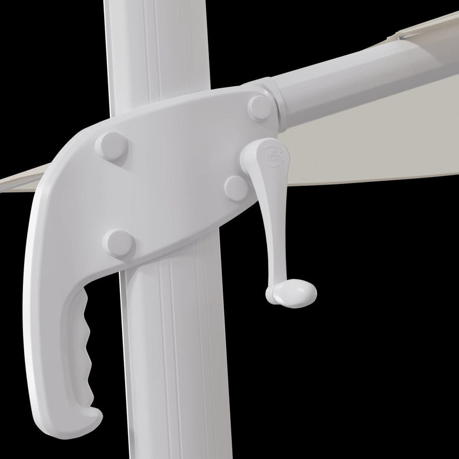 Bricocenter AURA NATERIAL Arm umbrella 290X390 white aluminum
