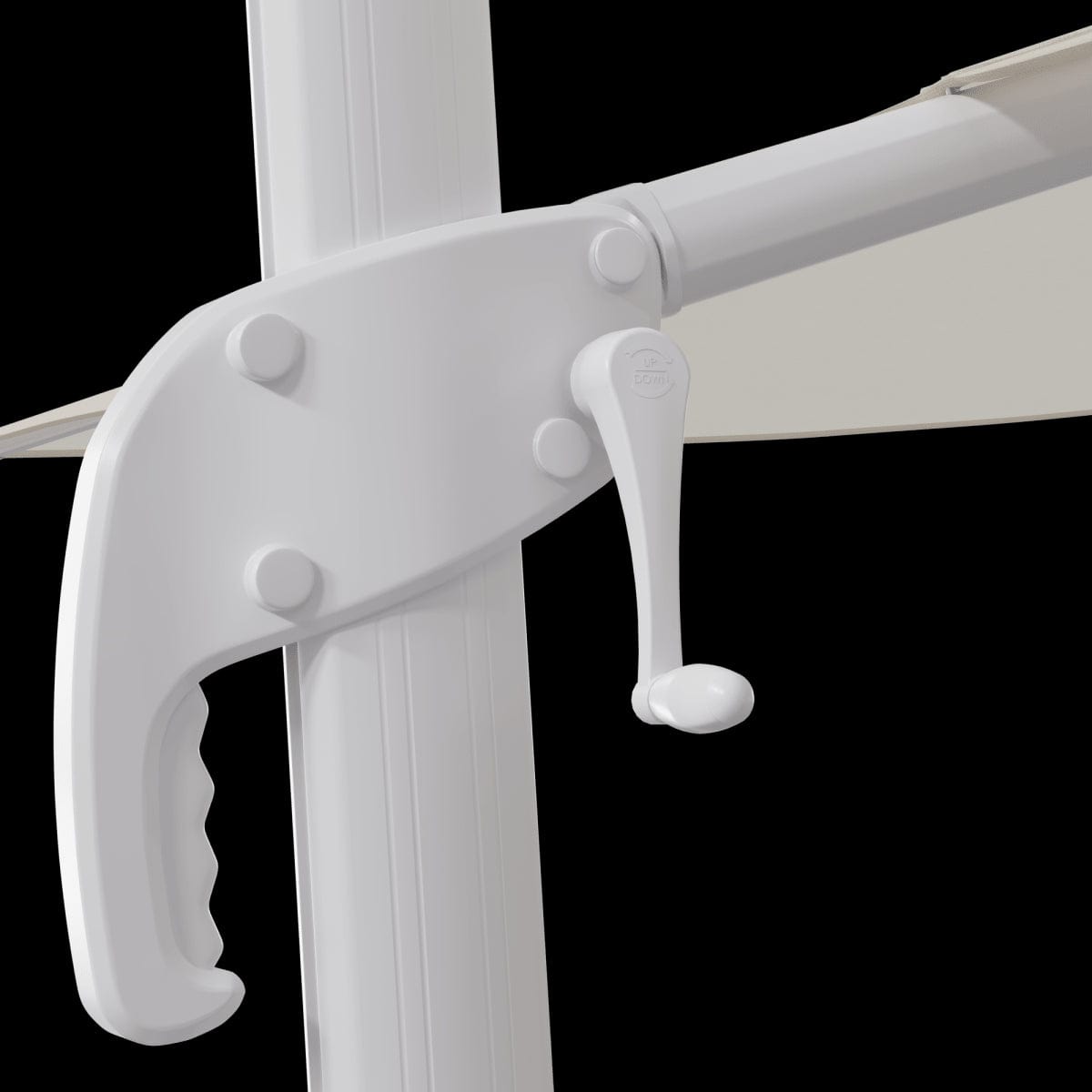 Bricocenter AURA NATERIAL Arm umbrella 290X390 white aluminum
