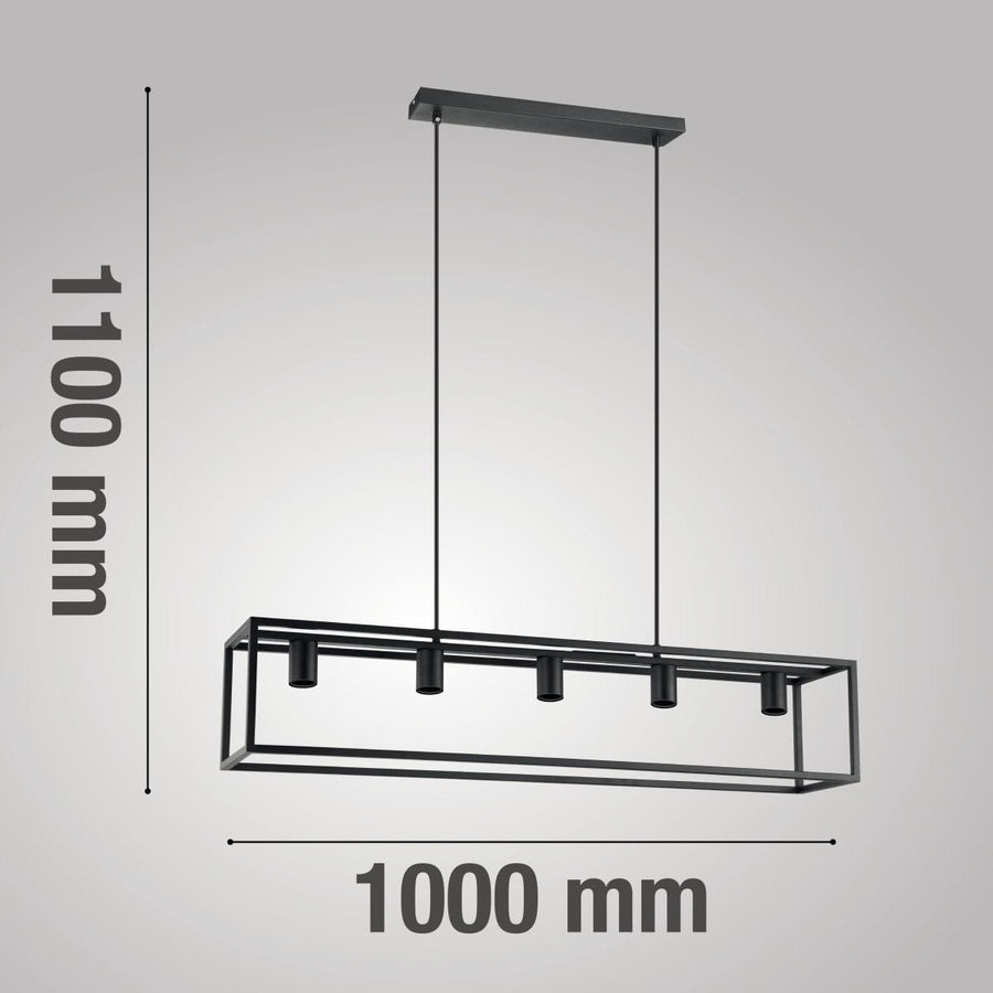 Bricocenter ELDRICK METAL CHANDELIER BLACK L100 CM E27=40W