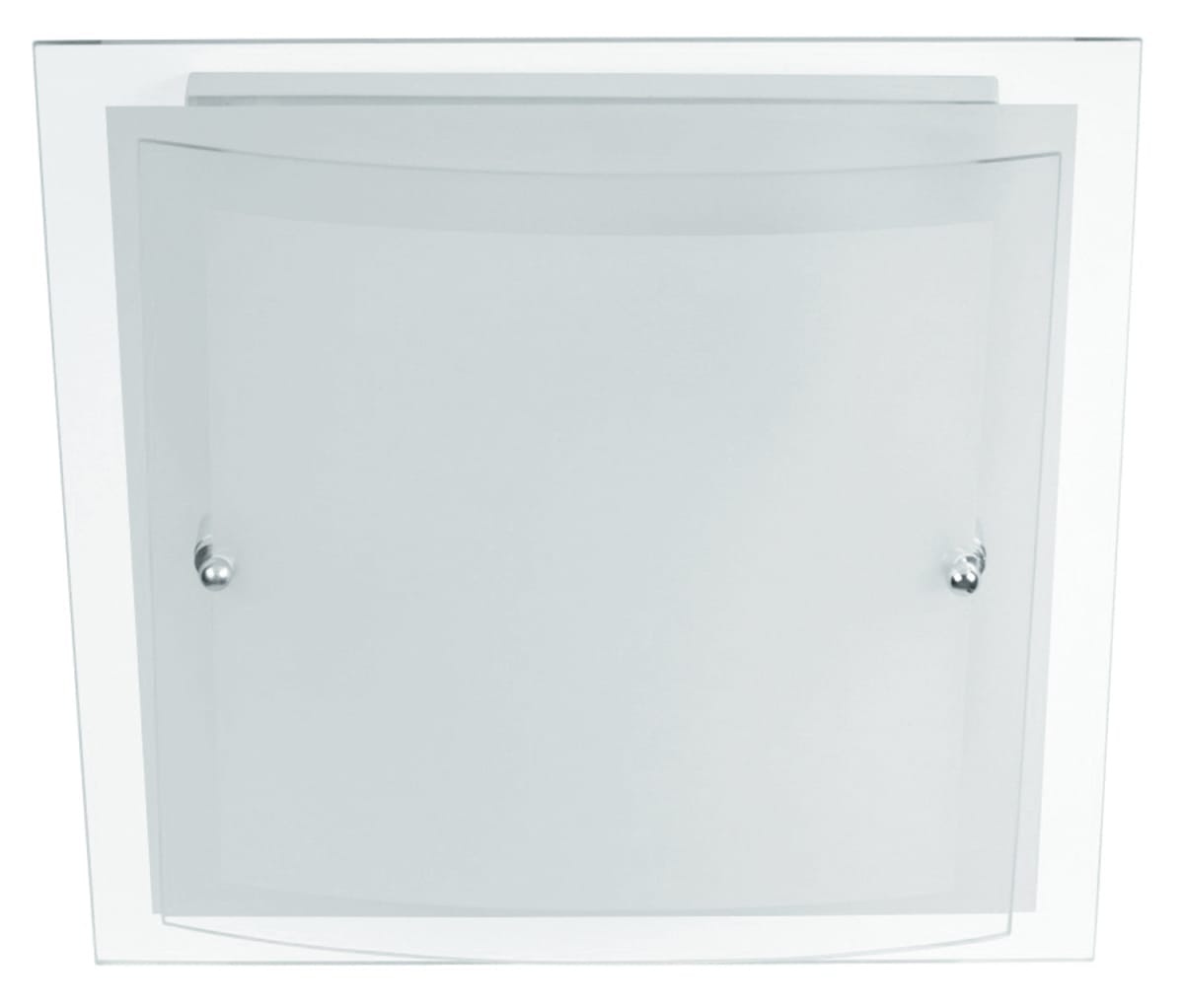 Bricocenter D30 WHITE DOUBLE GLASS CEILING LIGHT 2XE27=60W