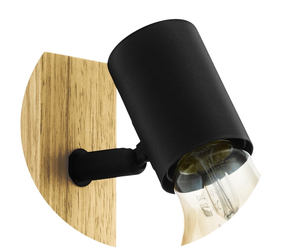 Bricocenter FARETTO TOWNSHEND LEGNO E METALLO NERO E27=60W