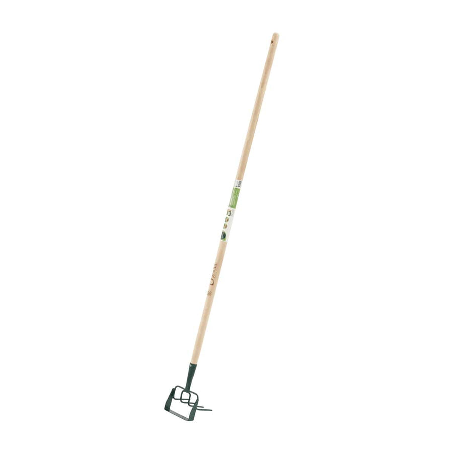 Bricocenter GEOLIA WEEDER WITH BLADE AND 4 METAL TEETH PEFC BEECH HANDLE 130 CM GEOLIA
