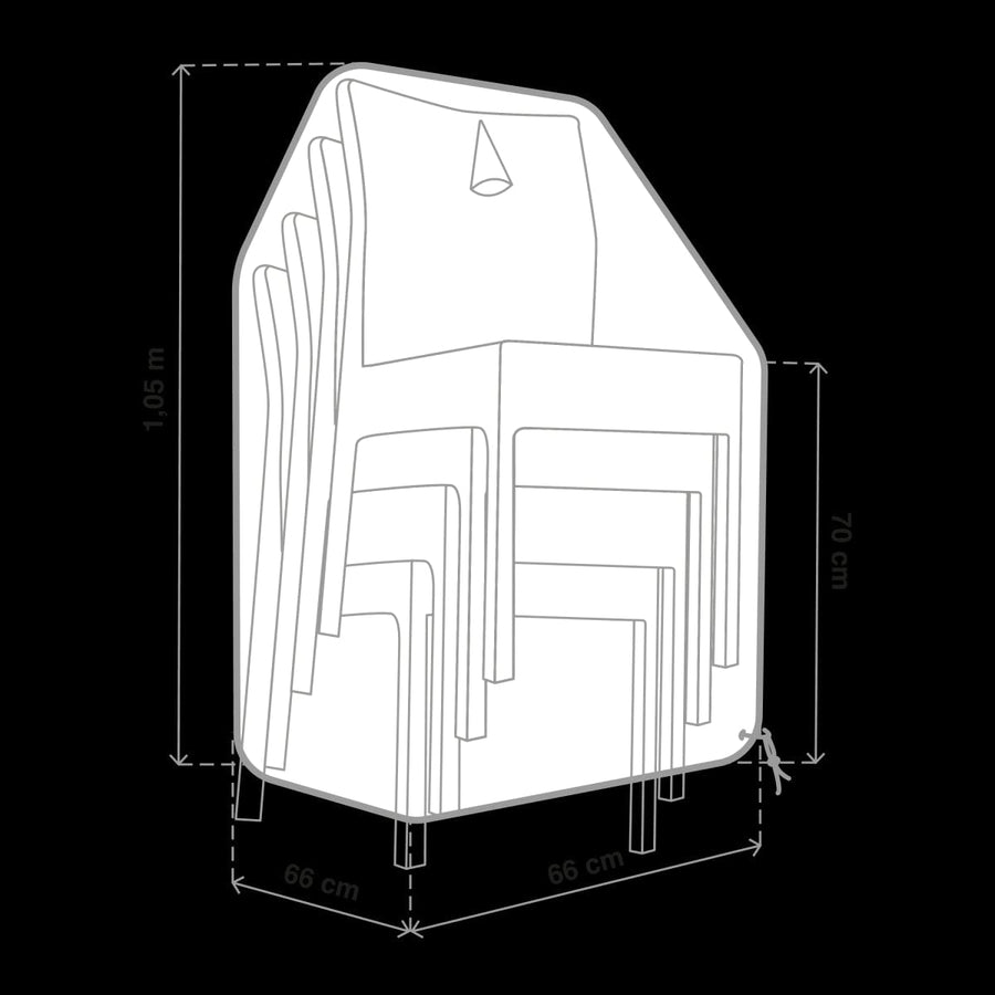 Bricocenter COVER FOR STACKABLE CHAIRS 66X66X105/70 LIGHT GREY