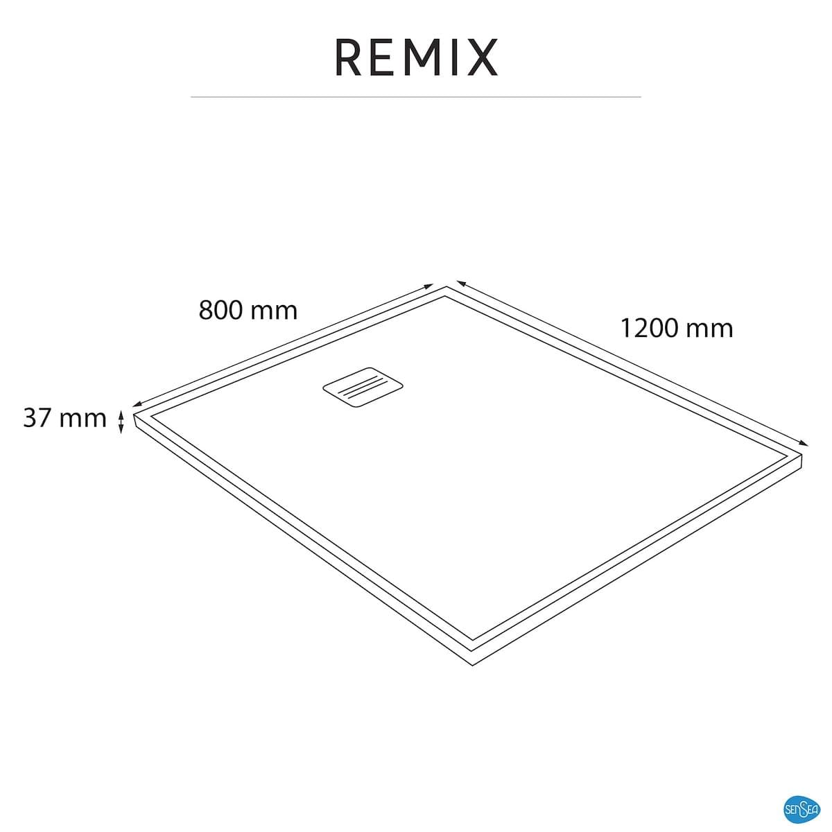 Bricocenter REMIX MATT WHITE SHOWER TRAY80X120