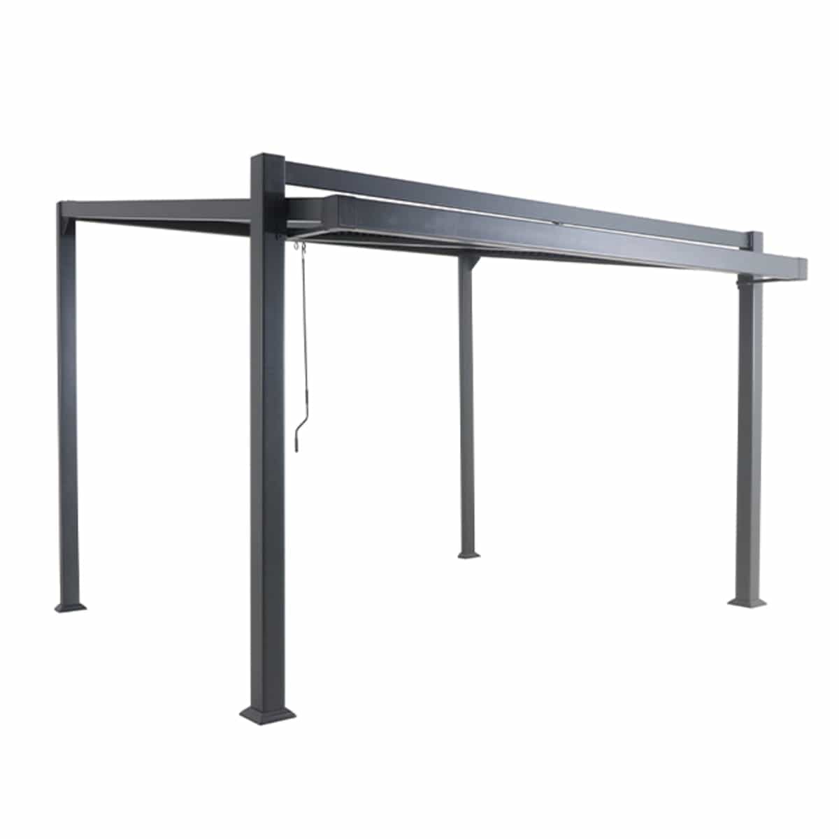 Bricocenter NATERIAL ODYSSEA PERGOLA 319X380 IN DARK GRAY ALUMINUM