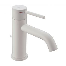 TAYRONA WASHBASIN MIXER WITH DRAIN MATT WHITE