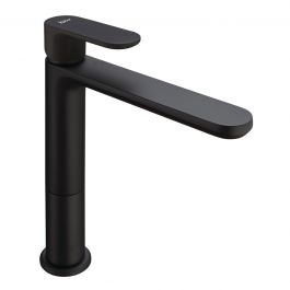 PLANO MEDIUM WASHBASIN MIXER WITHOUT WASTE MATTE BLACK