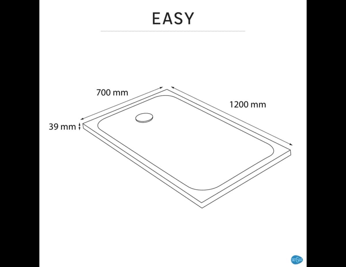 Bricocenter PIATTO DOCCIA EASY BIANCO LUCIDO 70X120