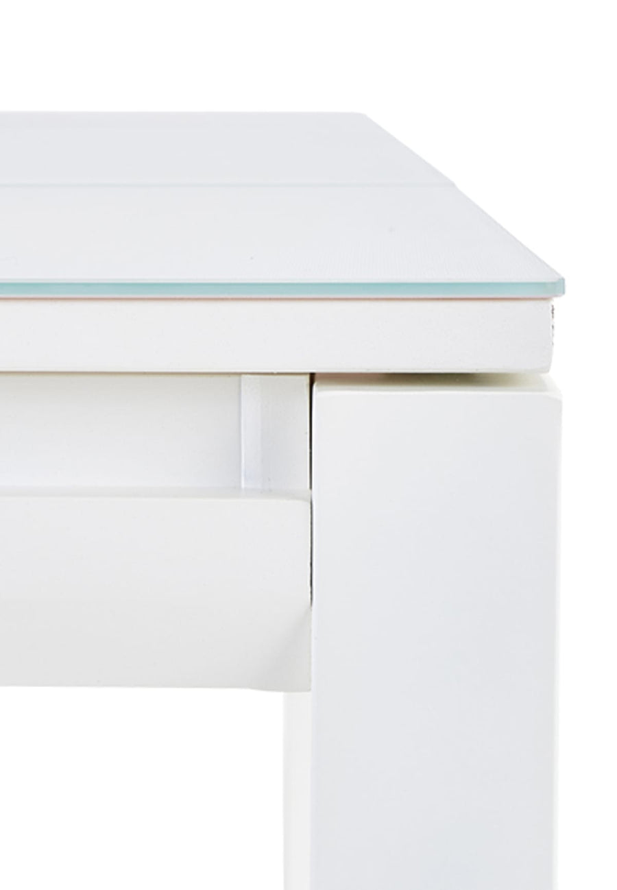 Bricocenter TABLE ODYSSEA II EASY NATERIAL 180/240X100 WHITE ALUMINIUM GLASS