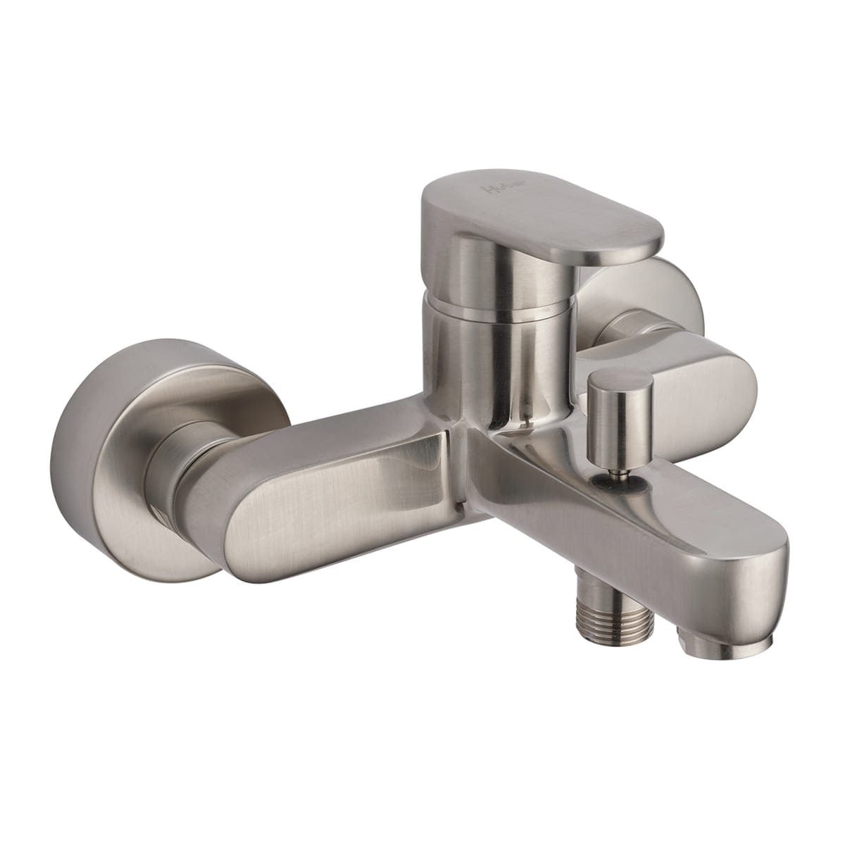 Bricocenter MISCELATORE VASCA PLANO CON SET DOCCIA NICKEL SPAZZOLATO