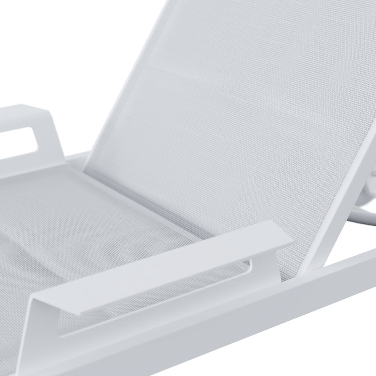 Bricocenter BED ODYSSEA II NATERIAL Aluminum, textilene, padded, white