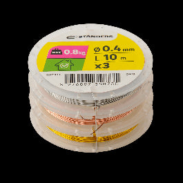 SET COPPER/OCT/INOXA4 WIRE D0.4MM 10M 3PCS