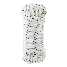 WHITE BRAIDED PP ROPE D10MM 15M
