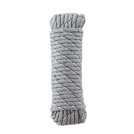 GREY BRAIDED PP ROPE 8MM 15M