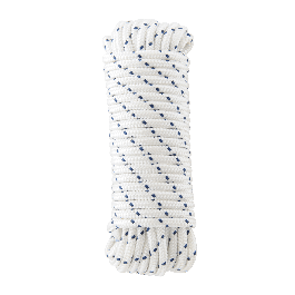 WHITE BRAIDED PP ROPE D8MM 15M