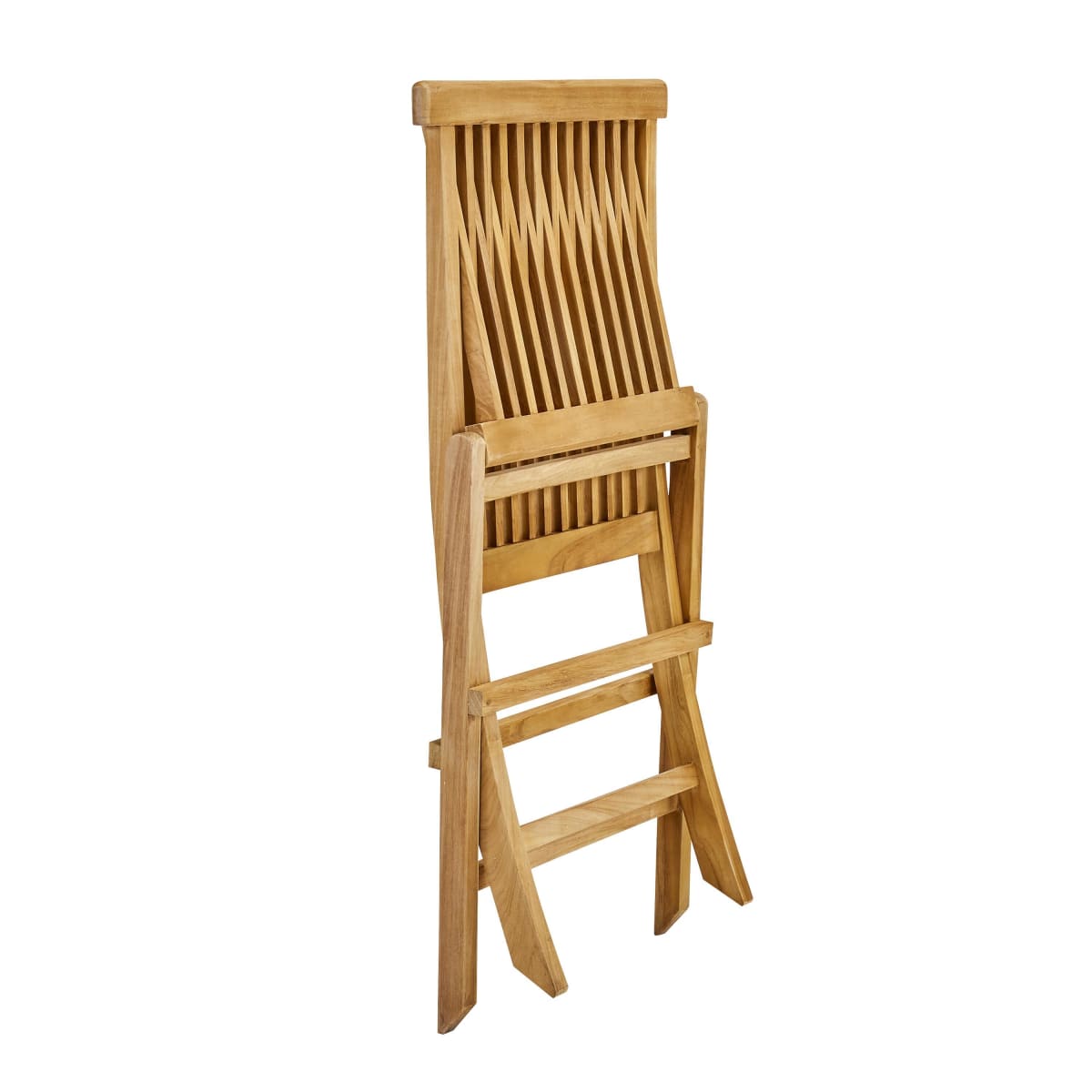 ANTEA ORIGAMI NATERIAL Set 2 chairs in teak 61X48X88