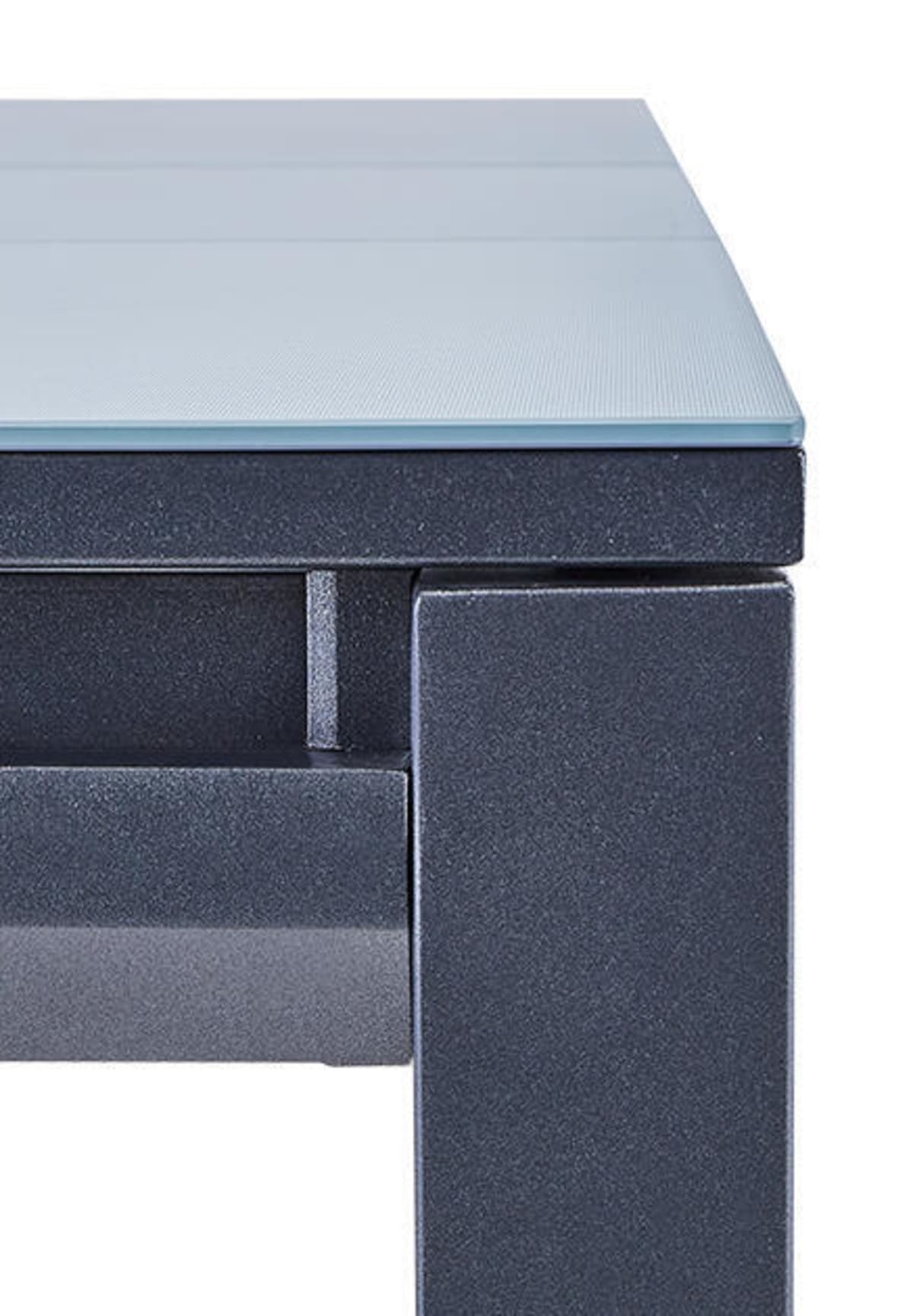 Bricocenter ODYSSEA II EASY NATERIAL TABLE 180/240X100 ANTHRACITE ALUMINUM GLASS TOP