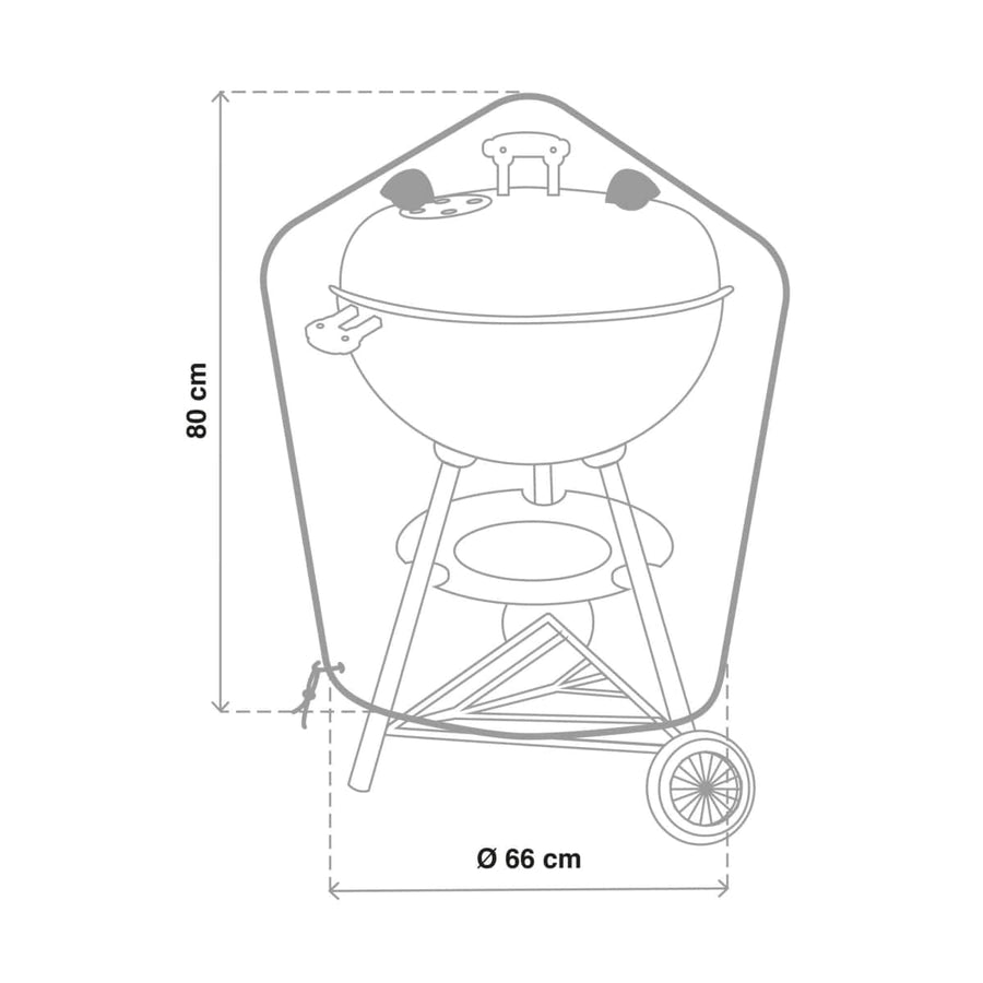 Bricocenter ROUND BBQ COVER 66X66X80 LIGHT GREY