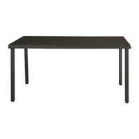 NOA NATERIAL TABLE 90X150X74 synthetic wicker steel and glass