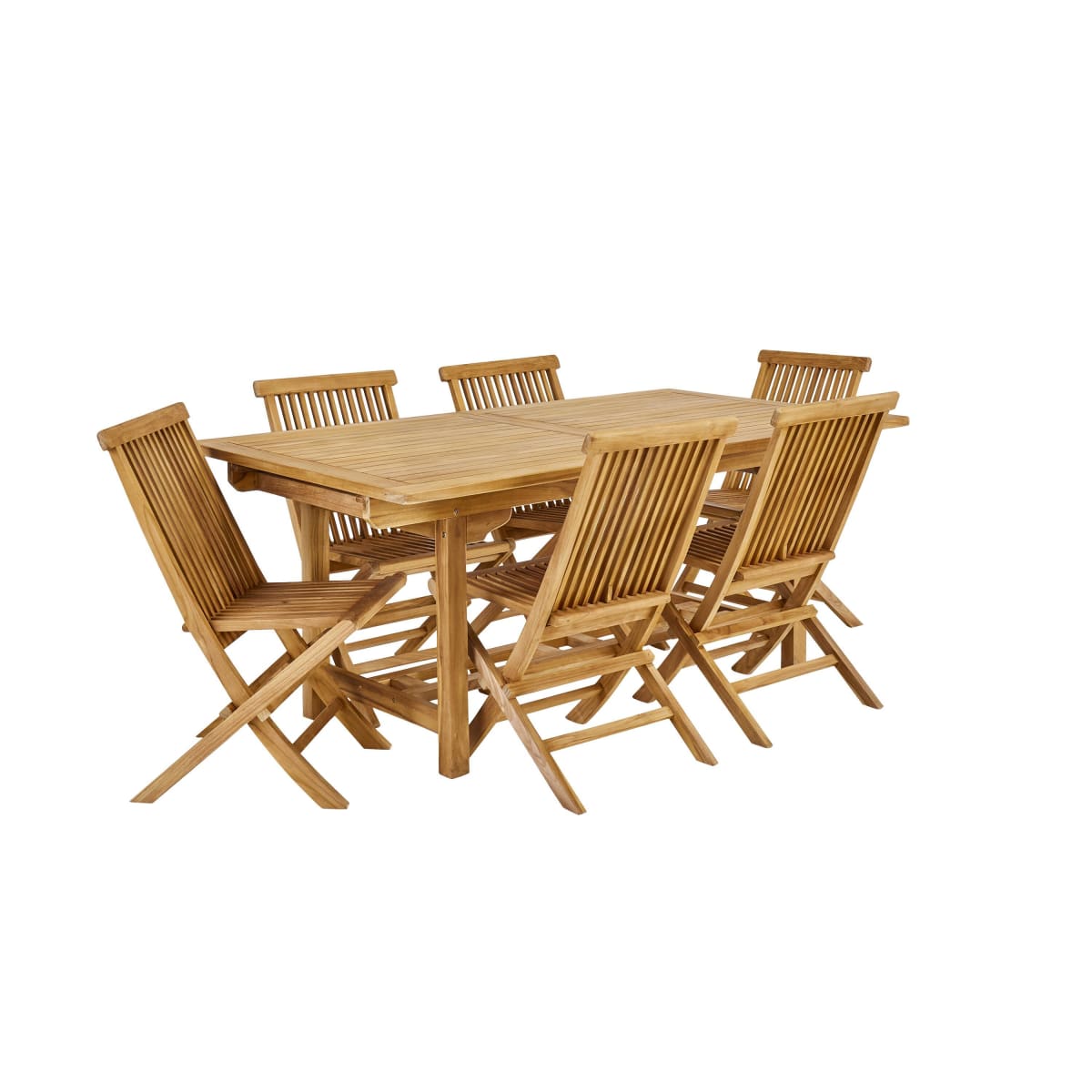 ANTEA ORIGAMI NATERIAL Set 2 chairs in teak 61X48X88