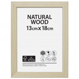 ROUGH 13X18 CM FRAME NATURAL WOOD