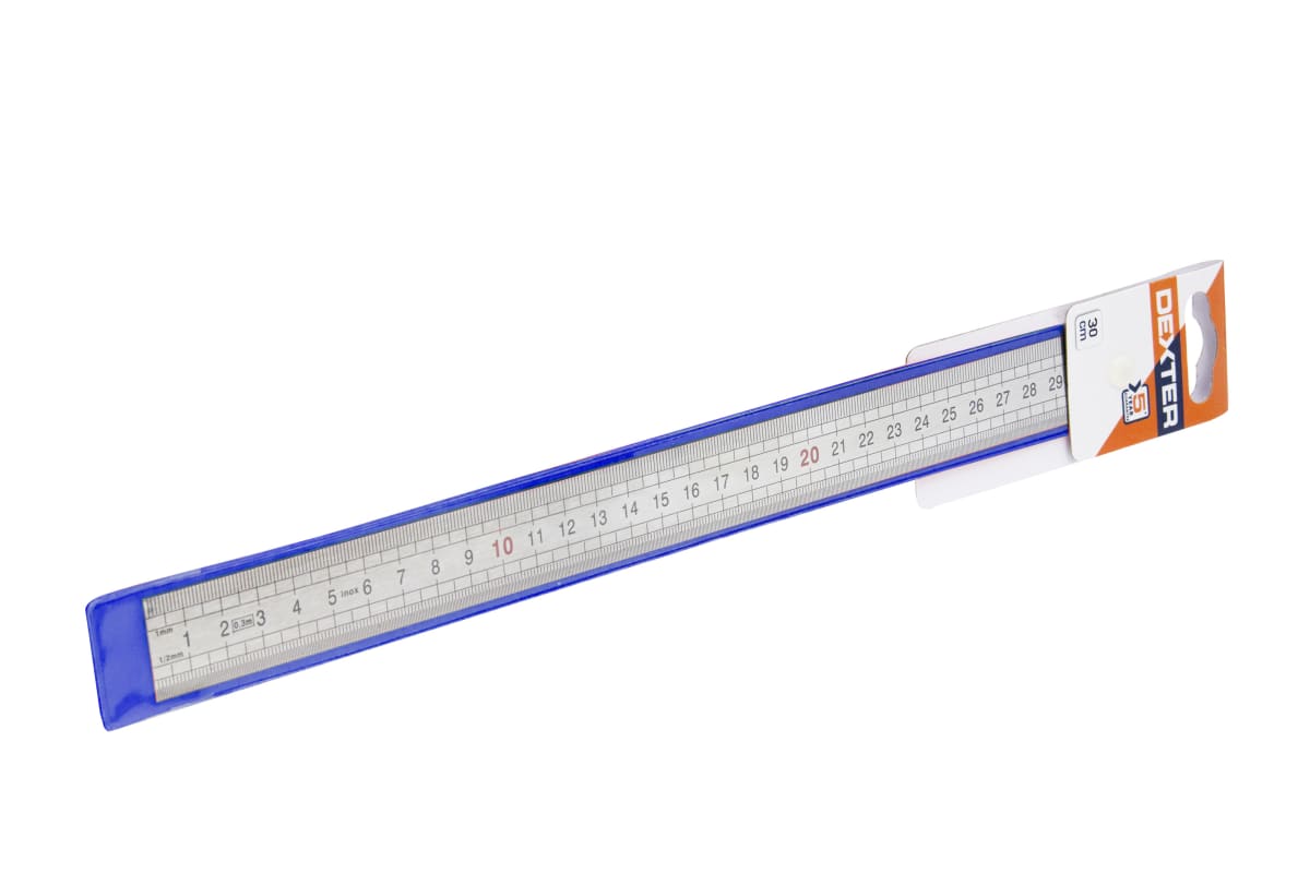 DEXTER STAINLESS STEEL RULER, 300 MM