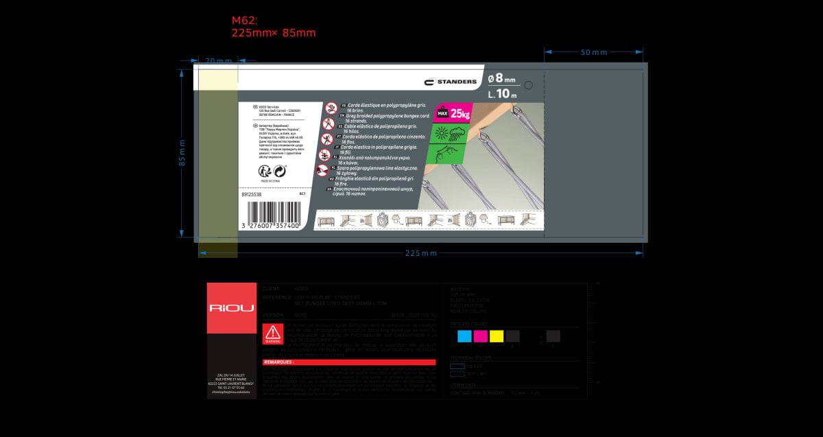 Bricocenter GREY ELASTIC ROPE D8MM 10M