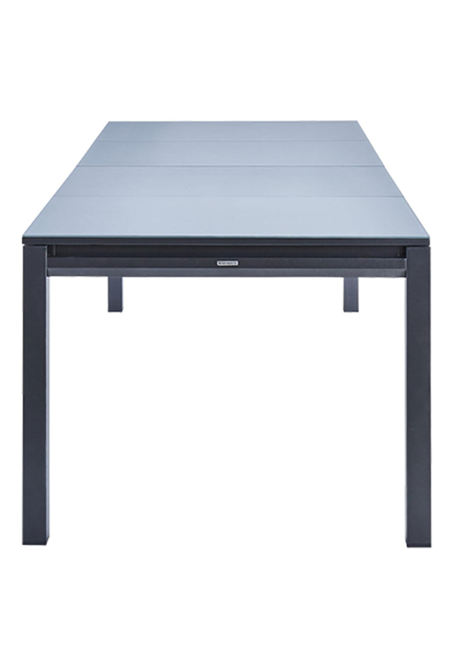 Bricocenter TABLE ODYSSEA II EASY NATERIAL 256/320X100 ANTHRACITE ALUMINIUM GLASS