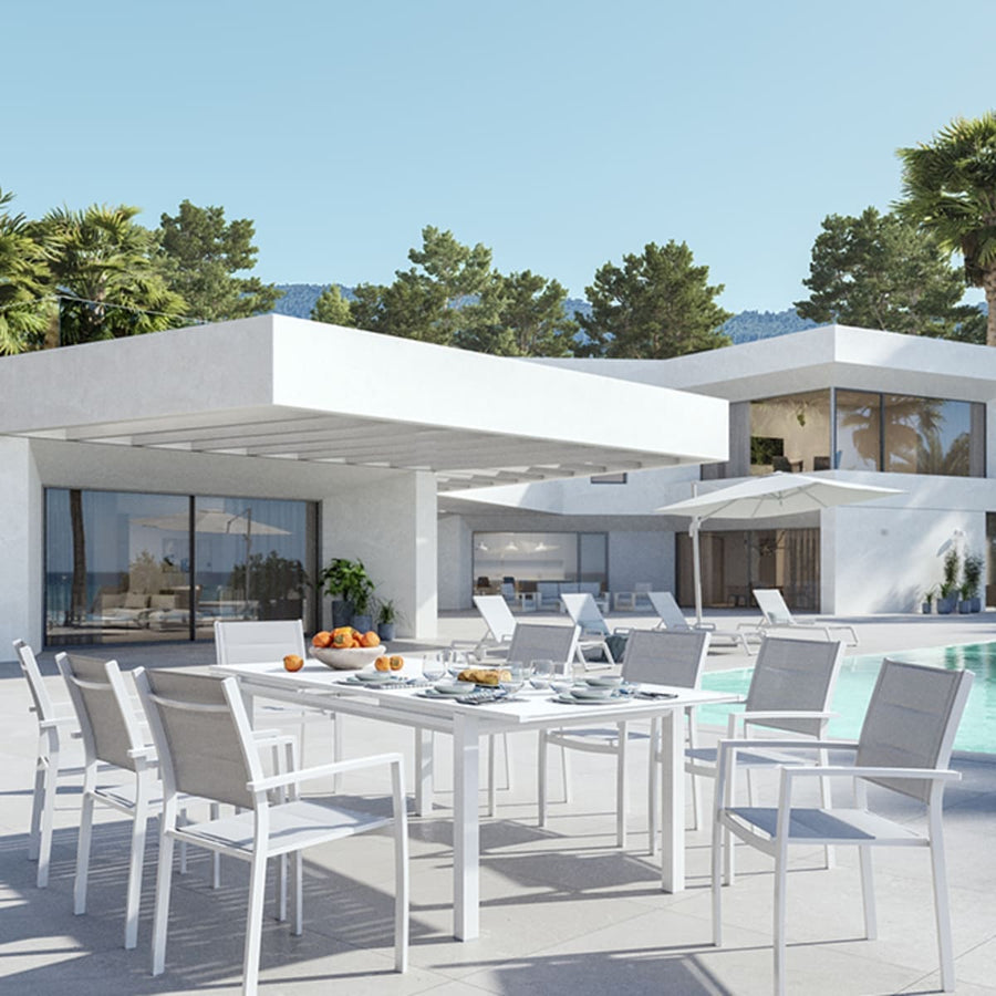 Bricocenter AURA NATERIAL Arm umbrella 290X290 white aluminum