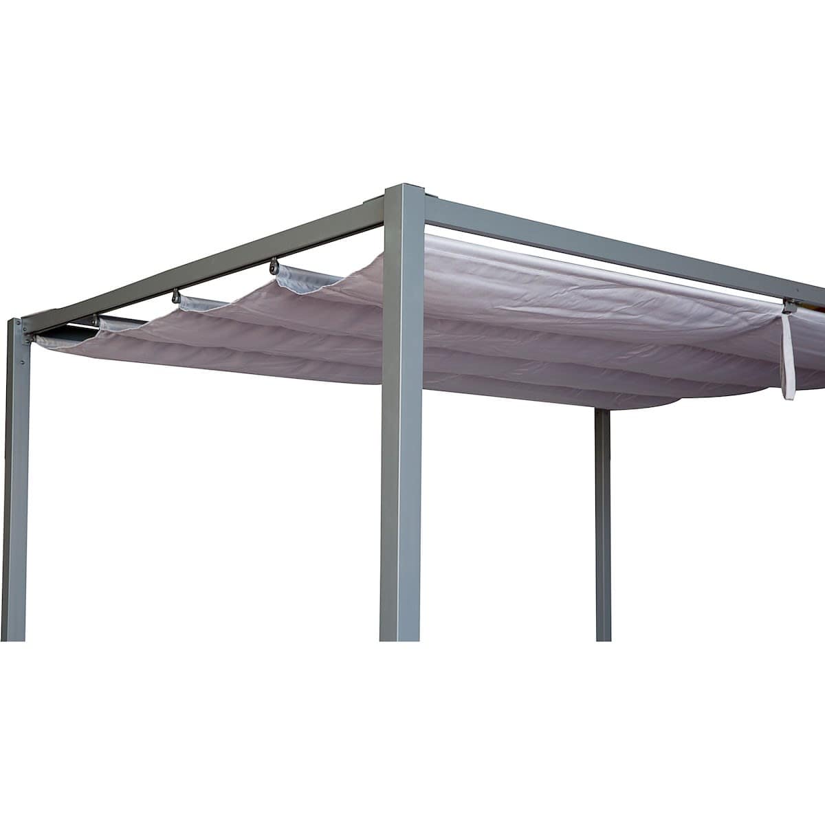 Bricocenter HORALI NATERIAL - Pergola - Steel with 2x3 m anthracite polyester cloth