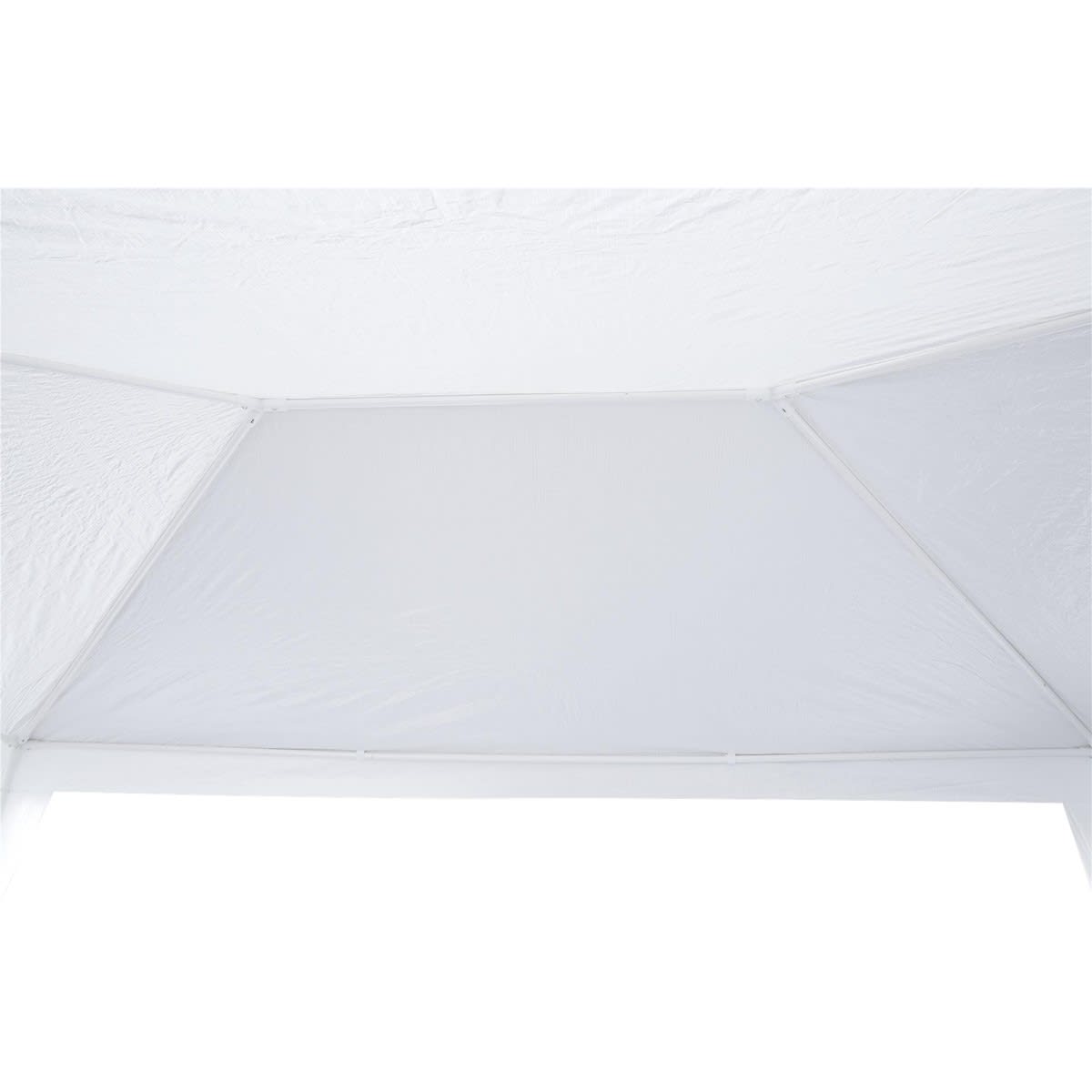 Bricocenter BASIC NATERIAL STEEL GAZEBO AND WHITE POLYETHYLENE CANVAS 1.9X2.9 M