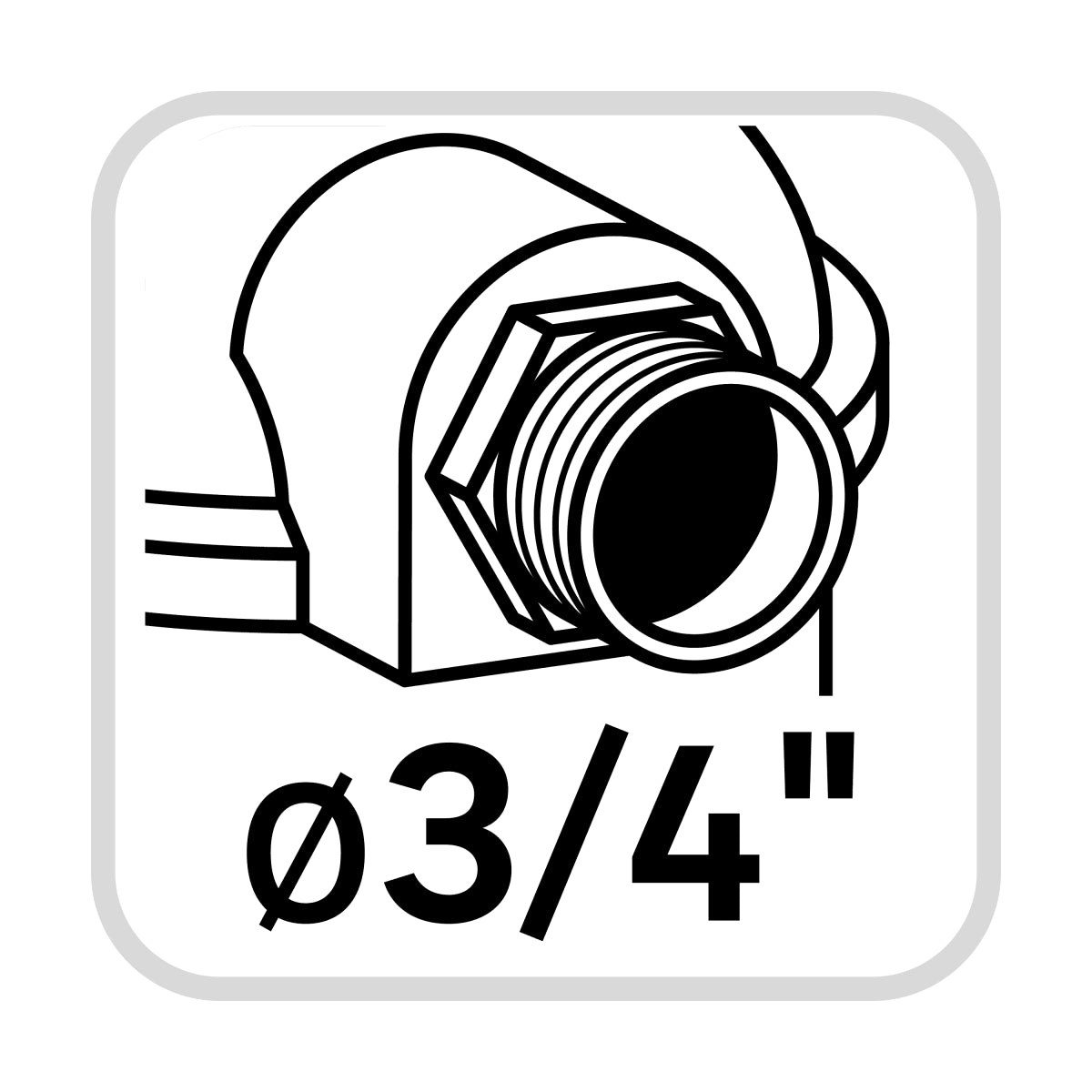 ANTI-SCALE FILTER FOR WATER HEATER CONNECTION 3/4