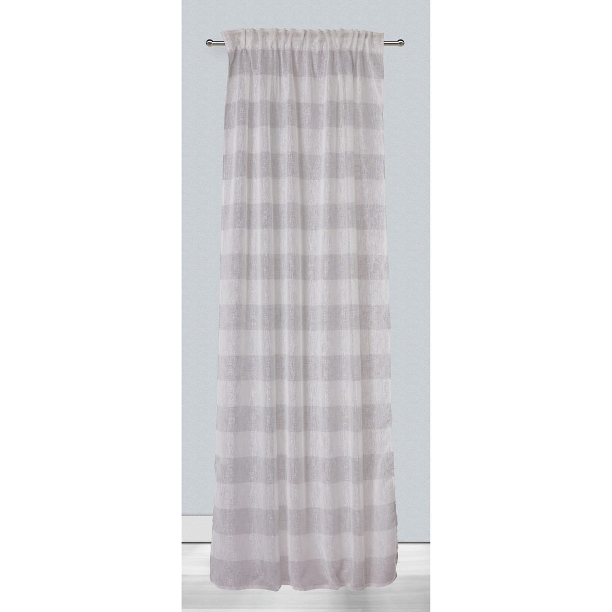 Bricocenter GOLDY SILVER FILTER CURTAIN 140X300 CM HIDDEN LOOP AND WEBBING