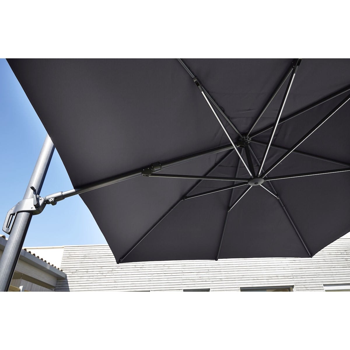 Bricocenter NATERIAL SONORA 280X390 OFF-CENTRE ALUMINIUM PARASOL WITH LED LIGHT