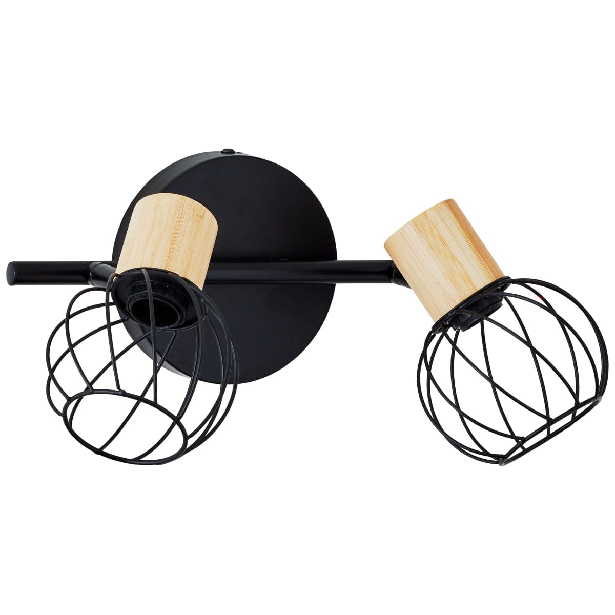 Bricocenter FARETTI MALLOW METALLO NERO 19X36X10 CM 2X E14=25W