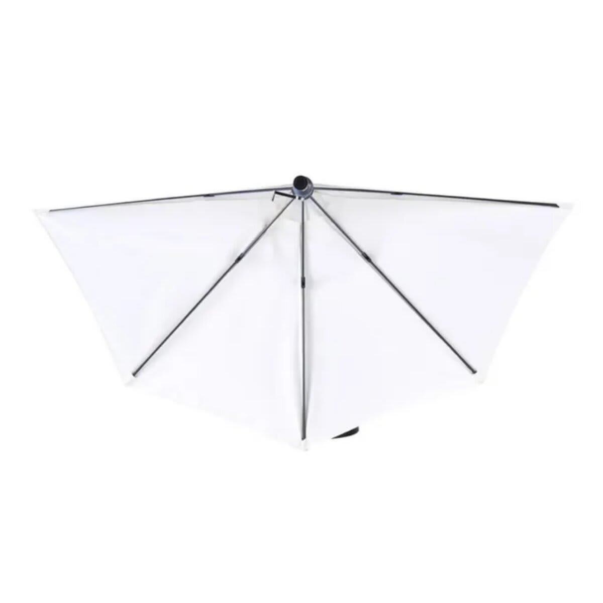 Bricocenter Half round balcony umbrella arkea Naterial in aluminum 270X135 white
