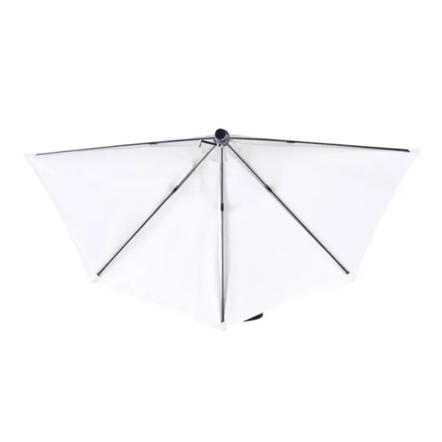 Bricocenter Half round balcony umbrella arkea Naterial in aluminum 270X135 white