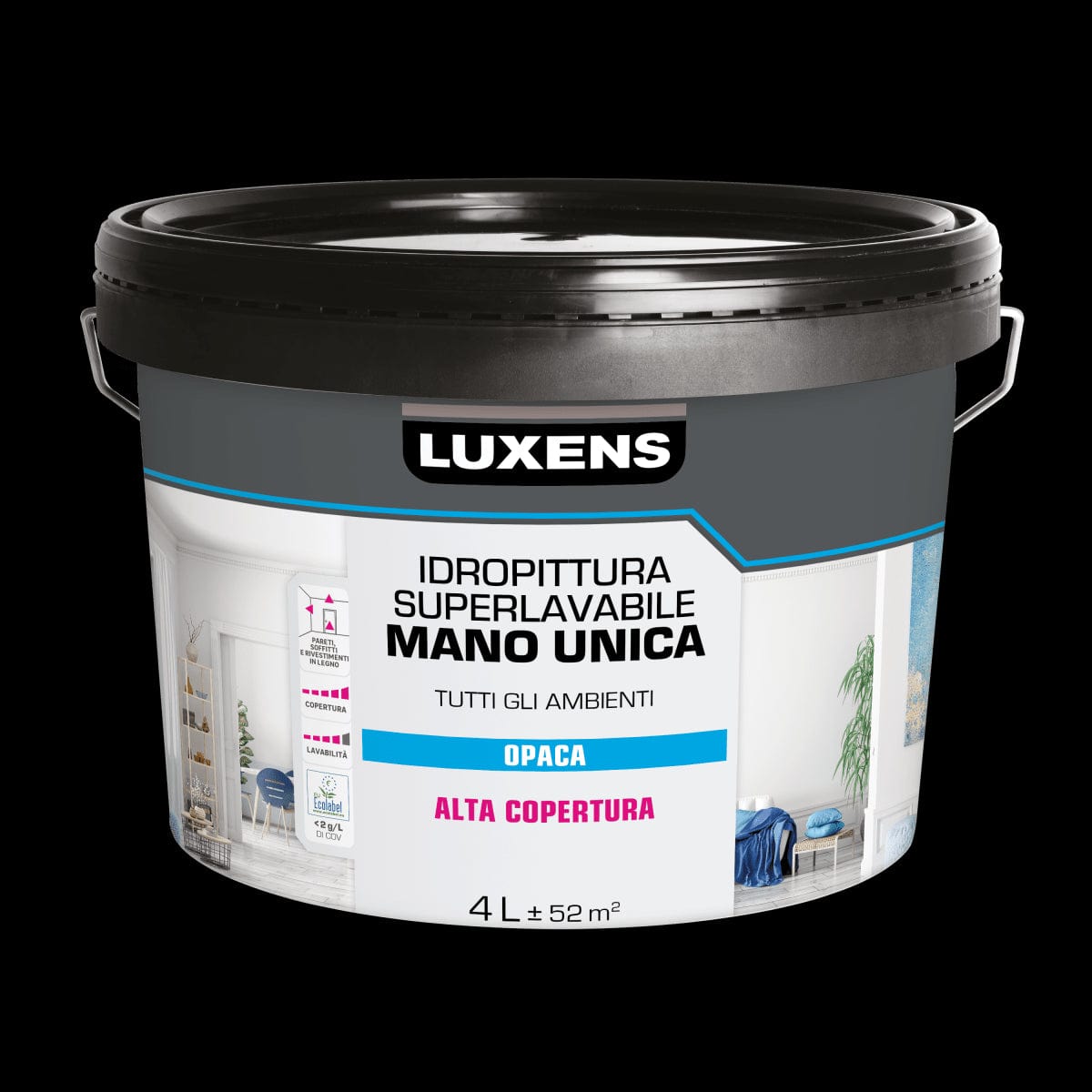 Bricocenter LUXENS 4LT SUPERWASHABLE WHITE PAINT MANOUNICA