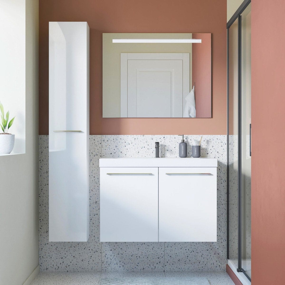 Bricocenter SCOCCA COLONNA REMIX 30 BIANCO LUCIDO L30 H173 P33