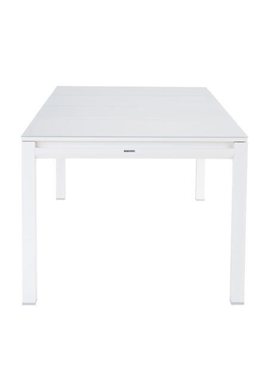 Bricocenter TABLE ODYSSEA II EASY NATERIAL 180/240X100 WHITE ALUMINIUM GLASS