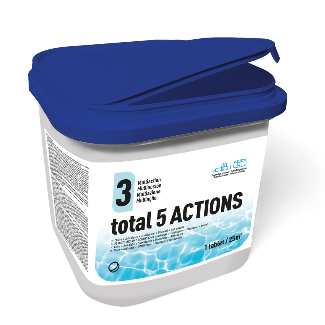 POOL TREATMENT 5 ACTIONS 5KG 250G TABLETS